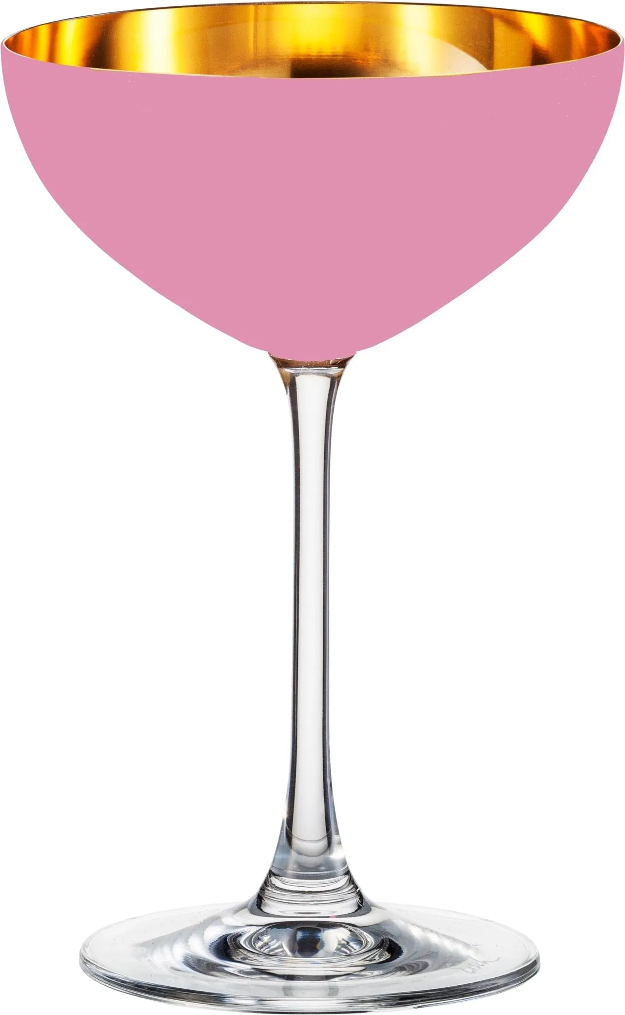 ORO24k Champagne Coupe Crystal 24k Glass, Set of 2