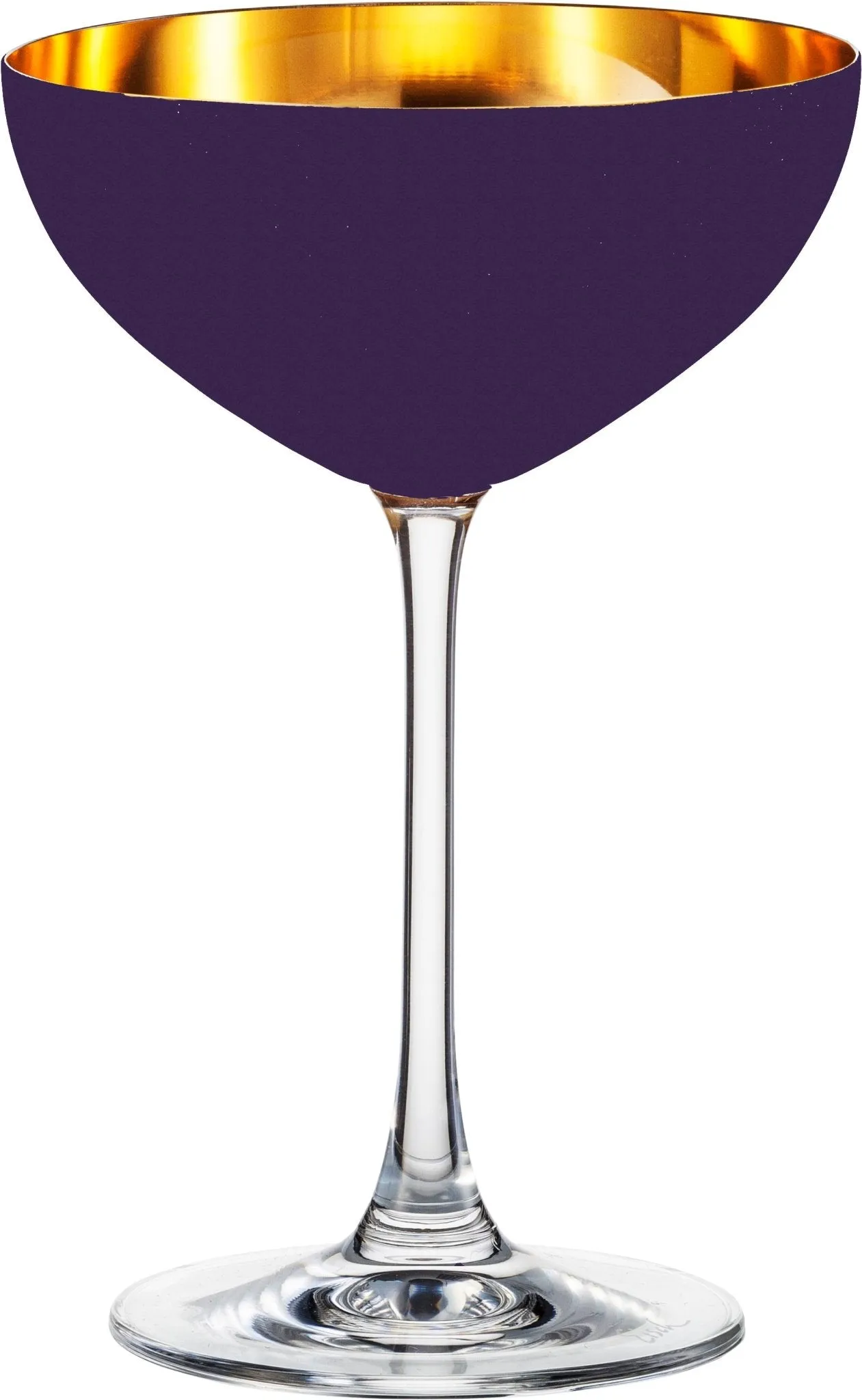 ORO24k Champagne Coupe Crystal 24k Glass, Set of 2