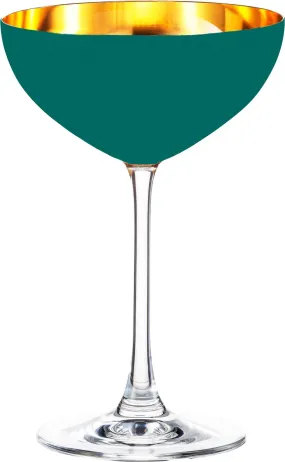 ORO24k Champagne Coupe Crystal 24k Glass, Set of 2