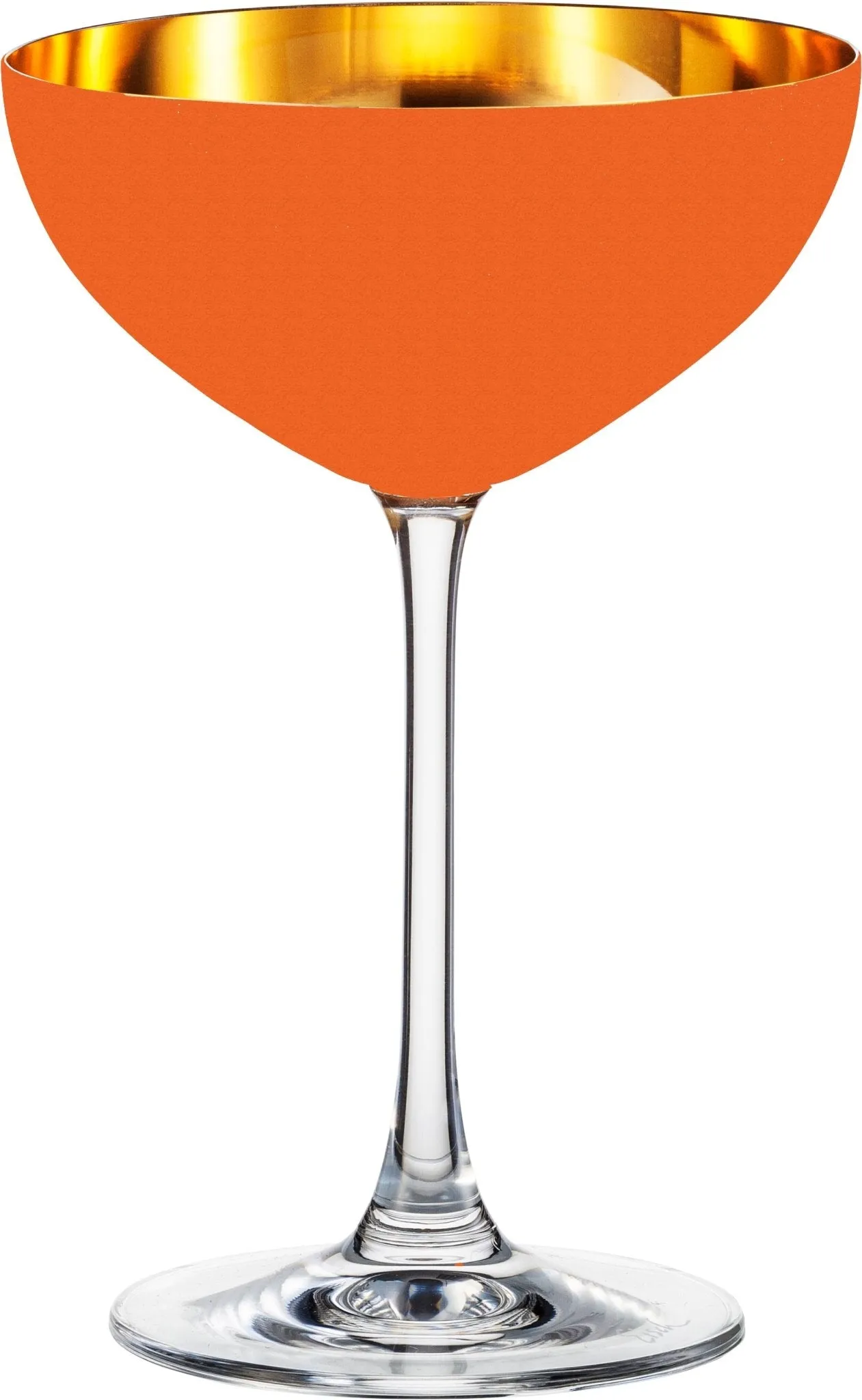ORO24k Champagne Coupe Crystal 24k Glass, Set of 2
