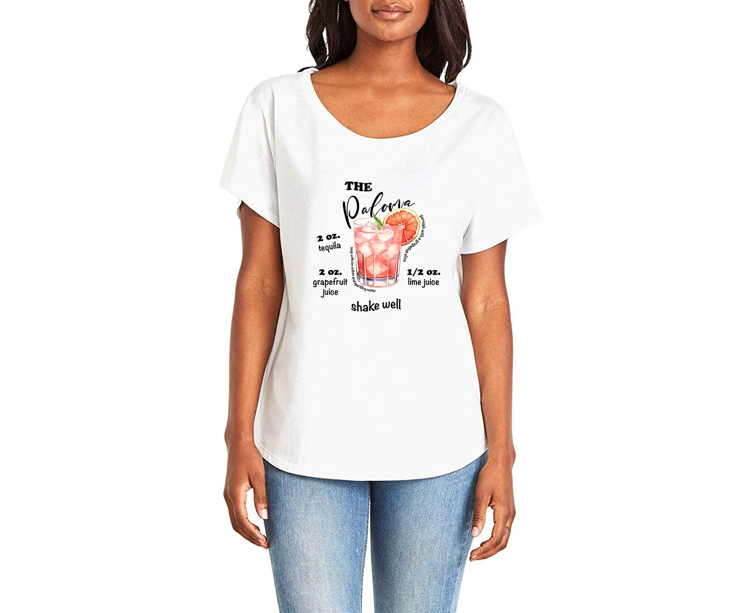 Paloma Recipe Ladies Tee Shirt - White