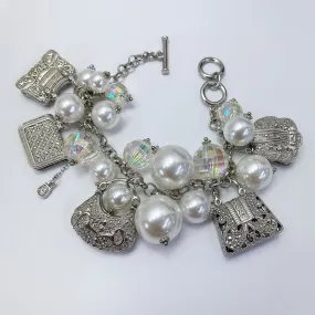 Pearl charm bracelet