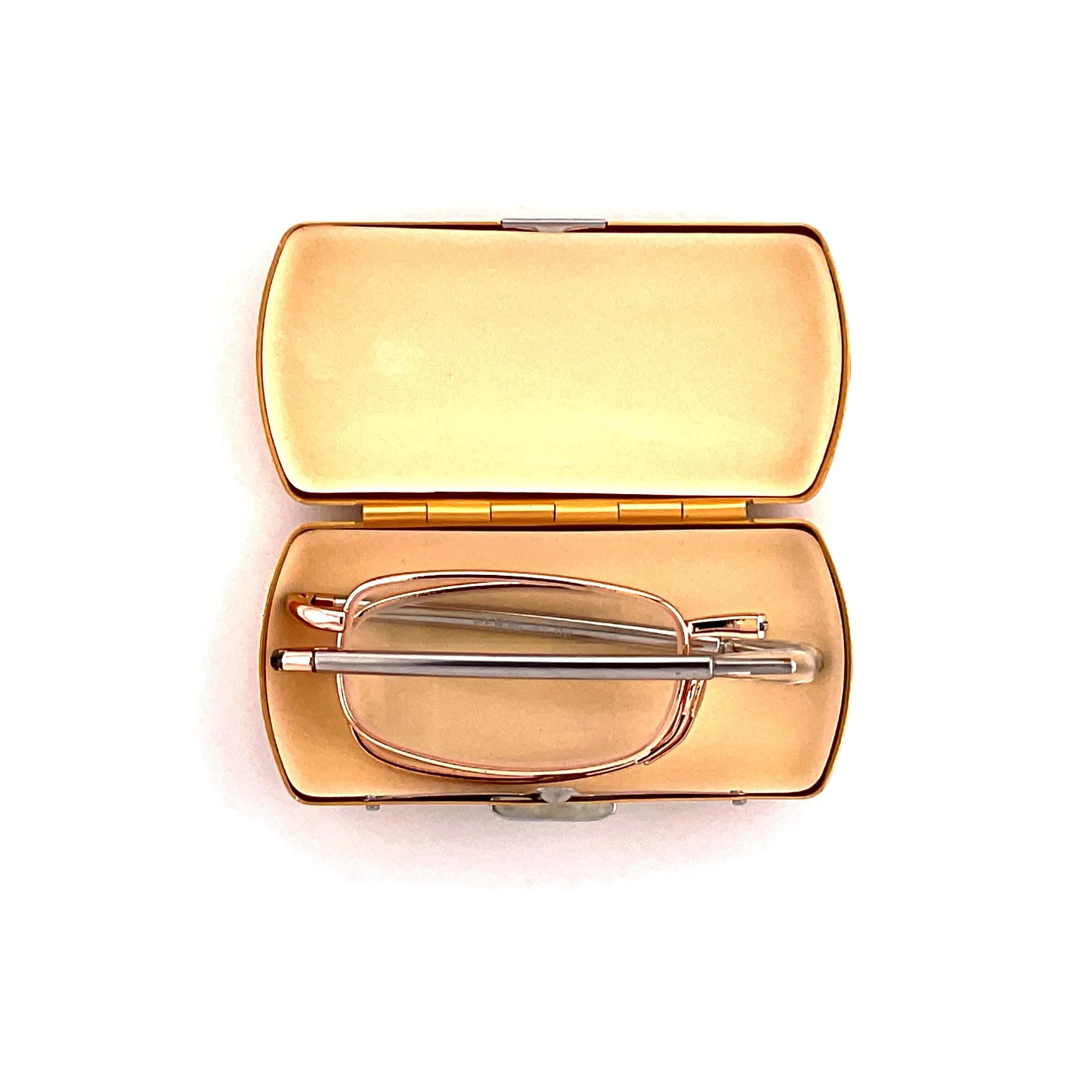 Periscope Pocket Sized Folding Reading Glasses With Metal Case