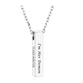 Personalized Cube BarUrn Necklace for Ashes | Jovivi