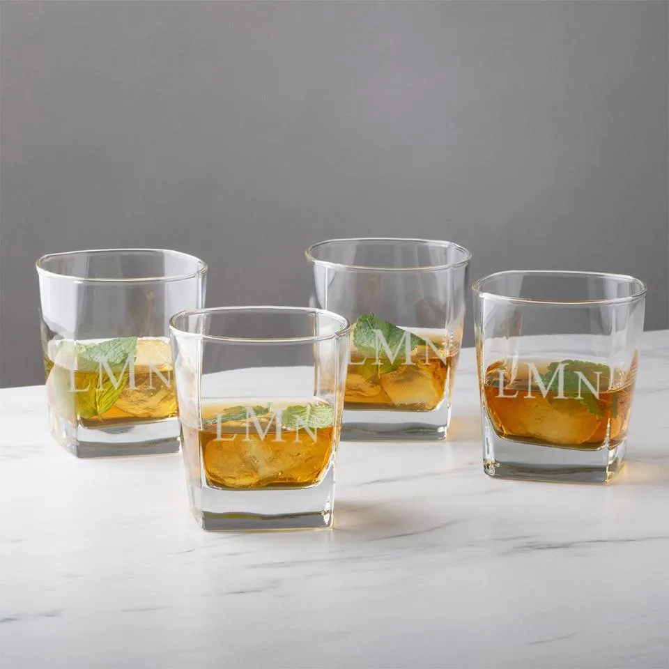 Personalized Square Cocktail Glass