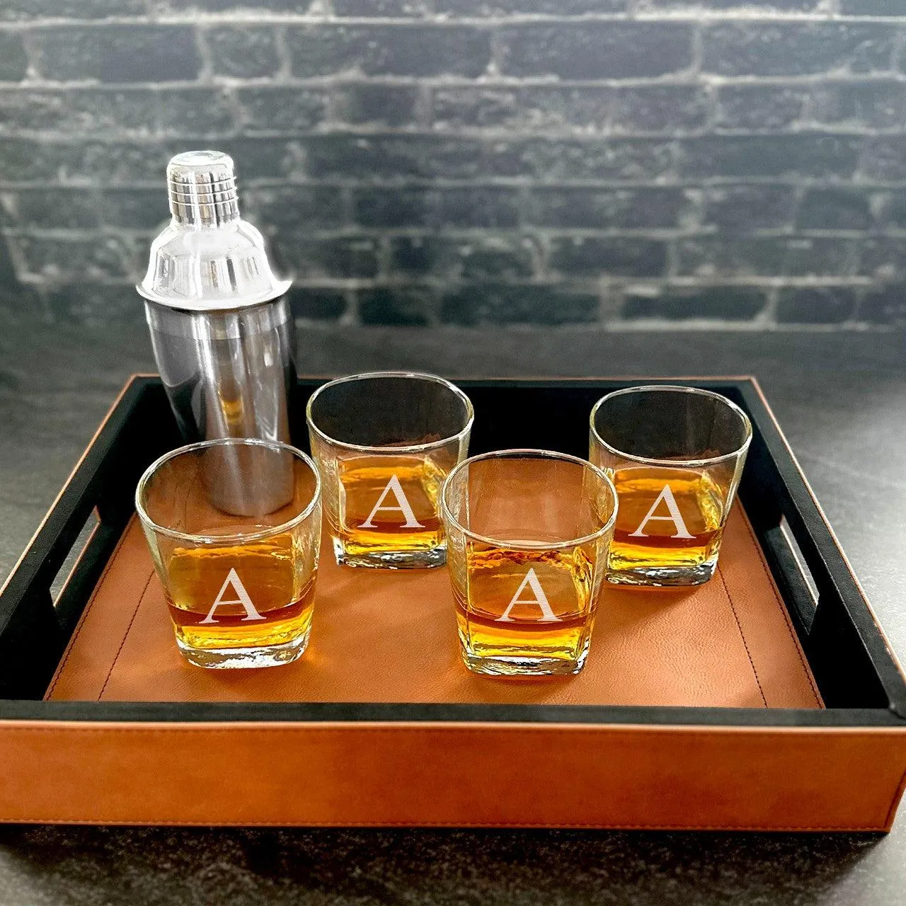 Personalized Square Cocktail Glass