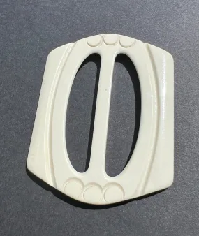 Pleasing White Vintage  Buckle - for up to 4cm wide Belt.