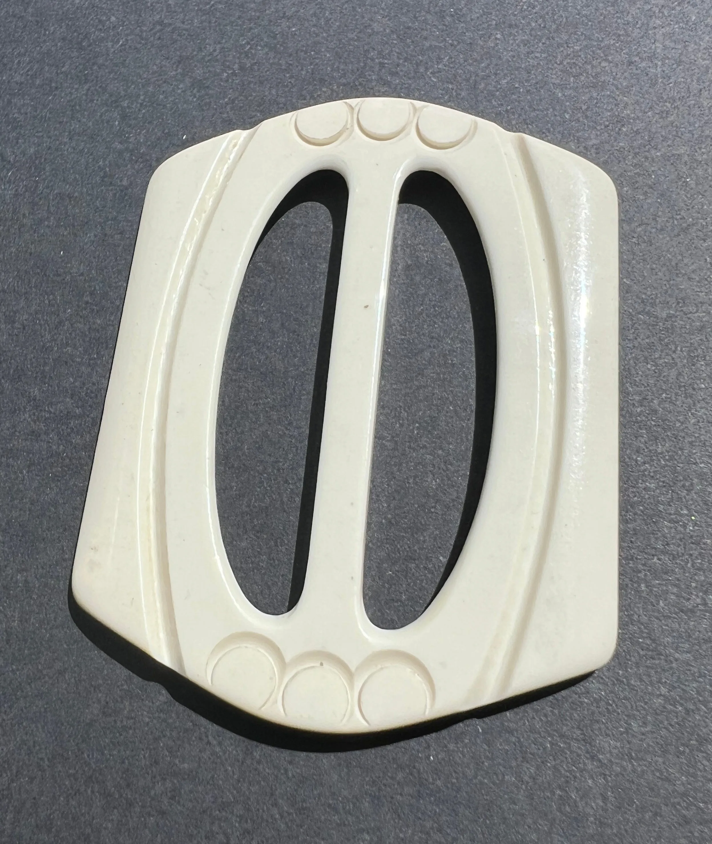 Pleasing White Vintage  Buckle - for up to 4cm wide Belt.