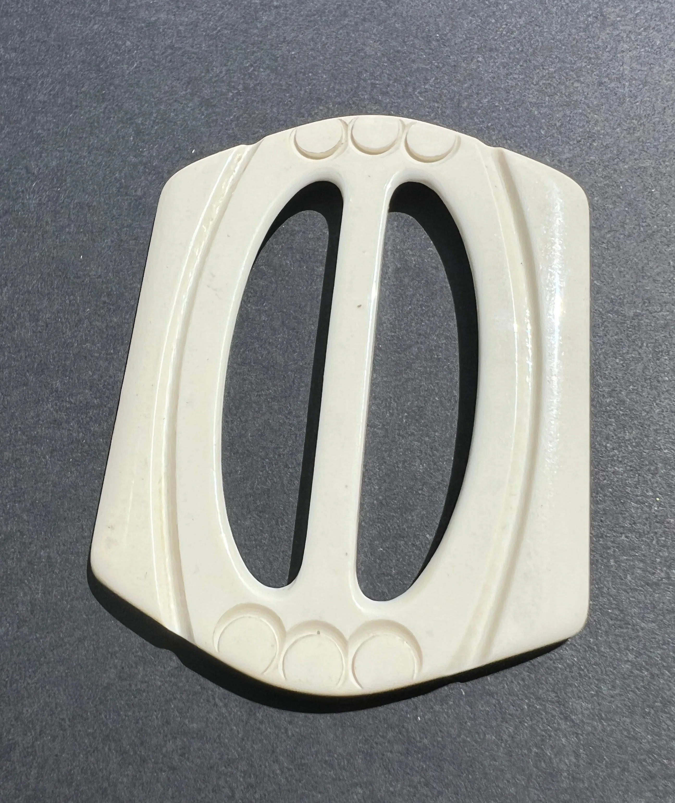 Pleasing White Vintage  Buckle - for up to 4cm wide Belt.