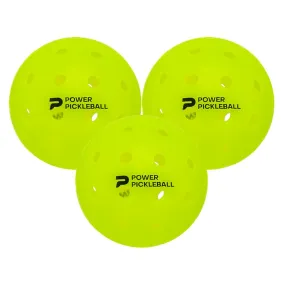 Power 3 Pack Pickleball Balls Neon