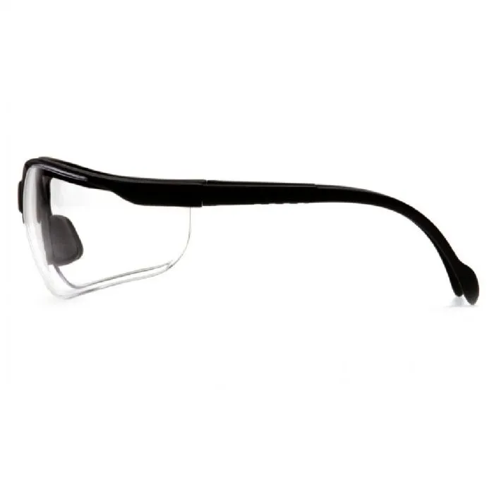 Pyramex Venture II SB1810ST Safety Glasses, Black Frame, Clear H2X Anti-Fog Lens, One Size, Box of 12