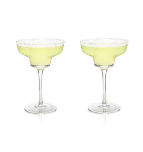 "Raye Angled Crystal" Margarita Glasses (Set of 2)
