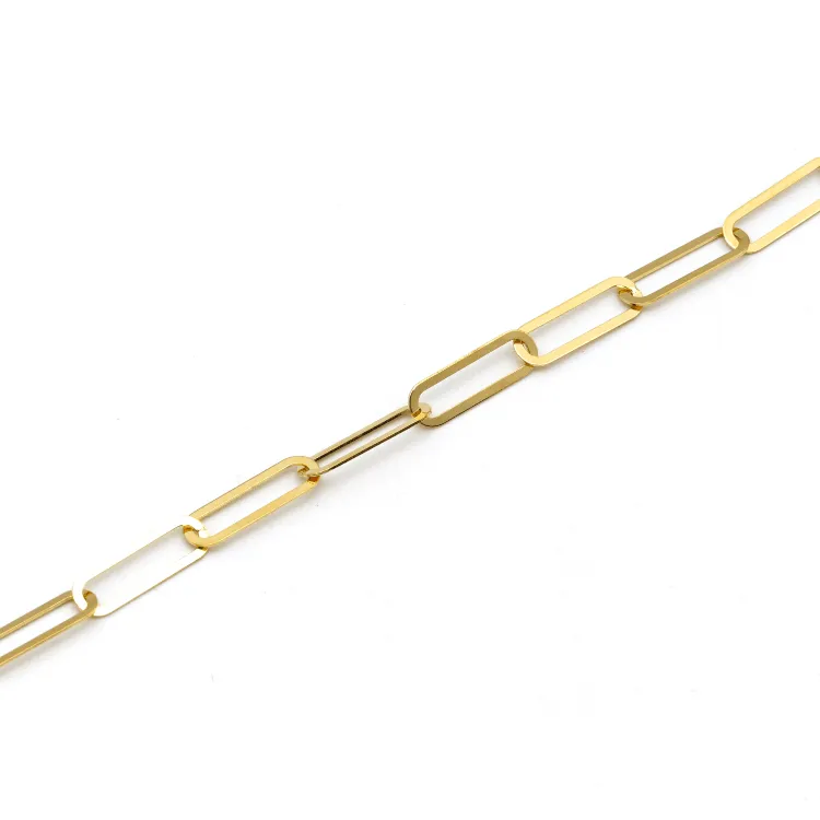 Real Gold Paper Clip L Bracelet 1319 (19 C.M) BR1505