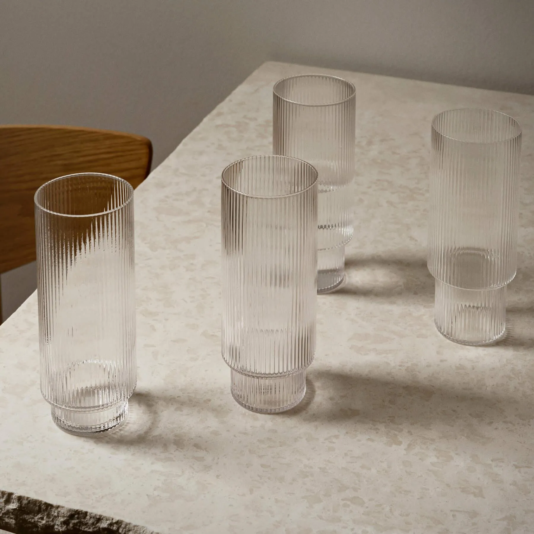 Ripple long drink glass - set of 4