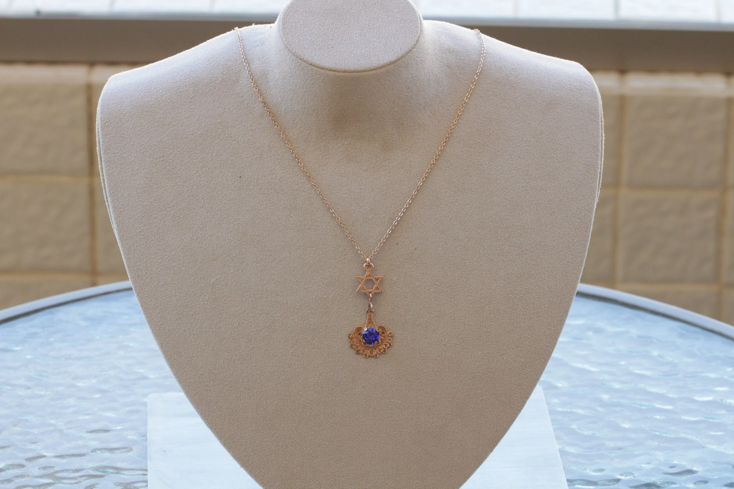 ROSE GOLD STAR Of David Necklace