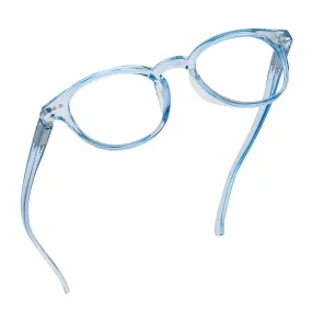 Round-Blue-Light-Blocking-Reading-Glasses-Light-Blue-0-75-Magnification-Computer-Glasses