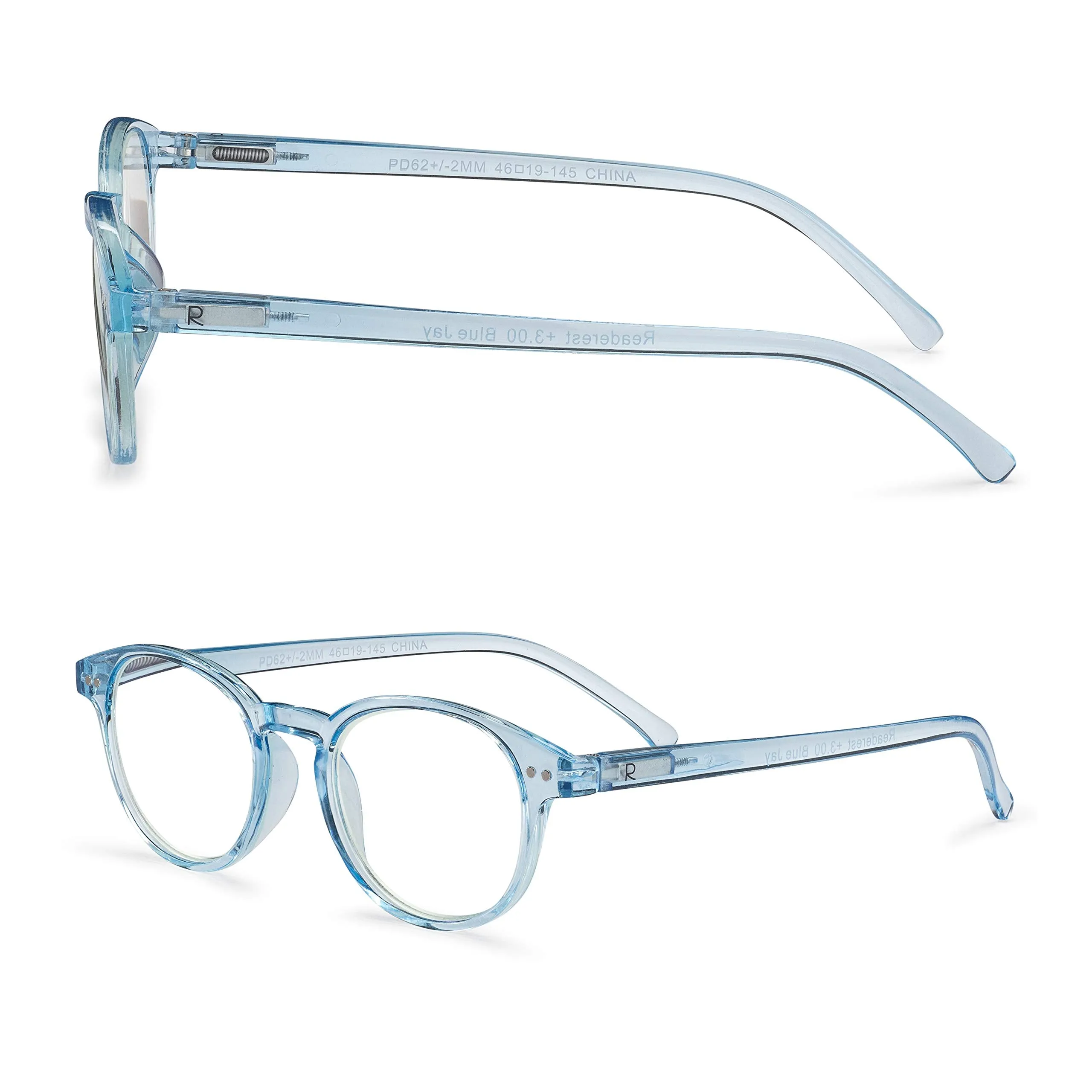 Round-Blue-Light-Blocking-Reading-Glasses-Light-Blue-0-75-Magnification-Computer-Glasses