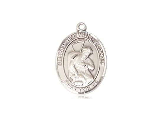 Saint Herman The Cripple Silver Pendant And Chain