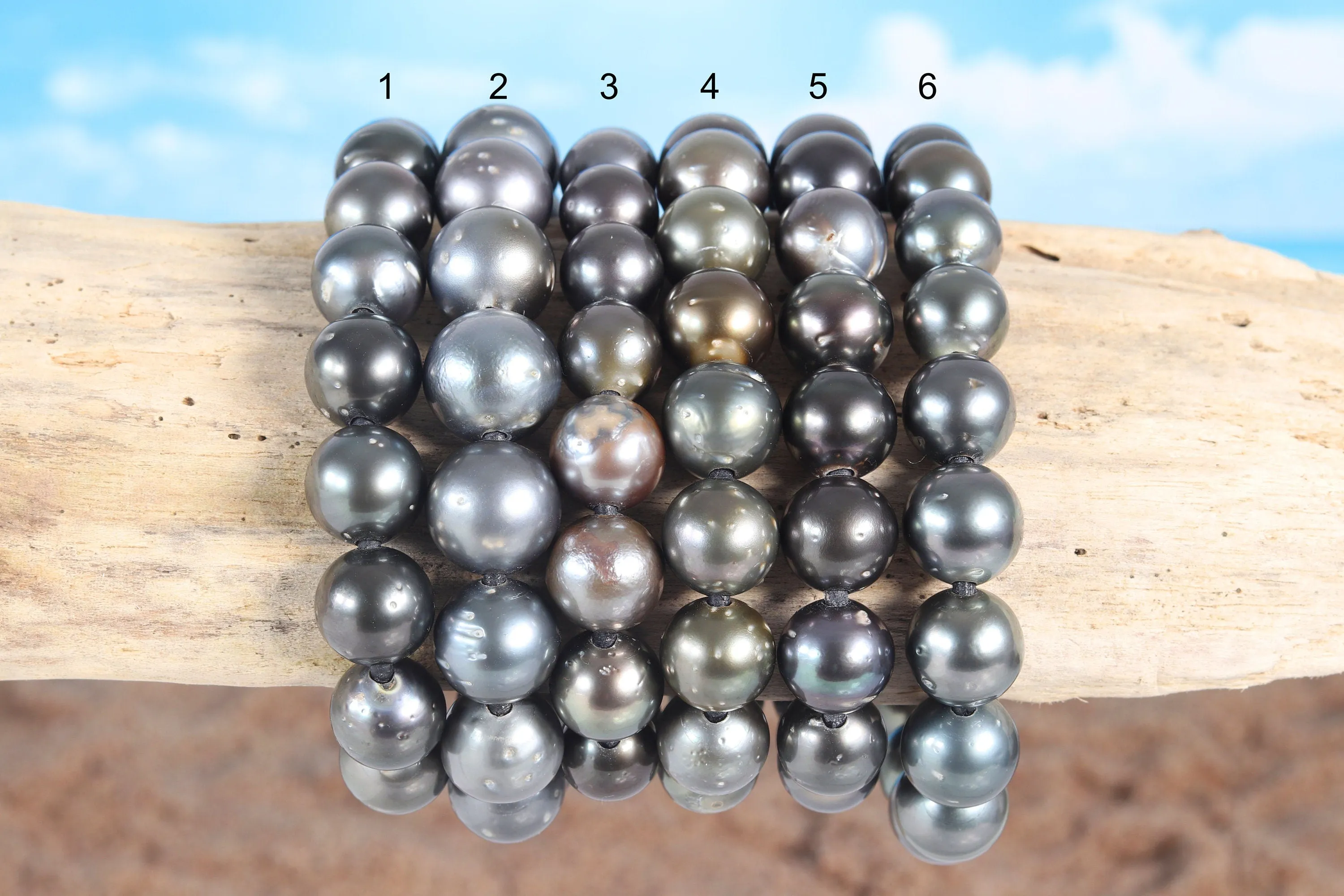 Save 60%! - Tahitian Pearl Bracelets, Tahiti Pearls A  (PB01 No. 1-6)