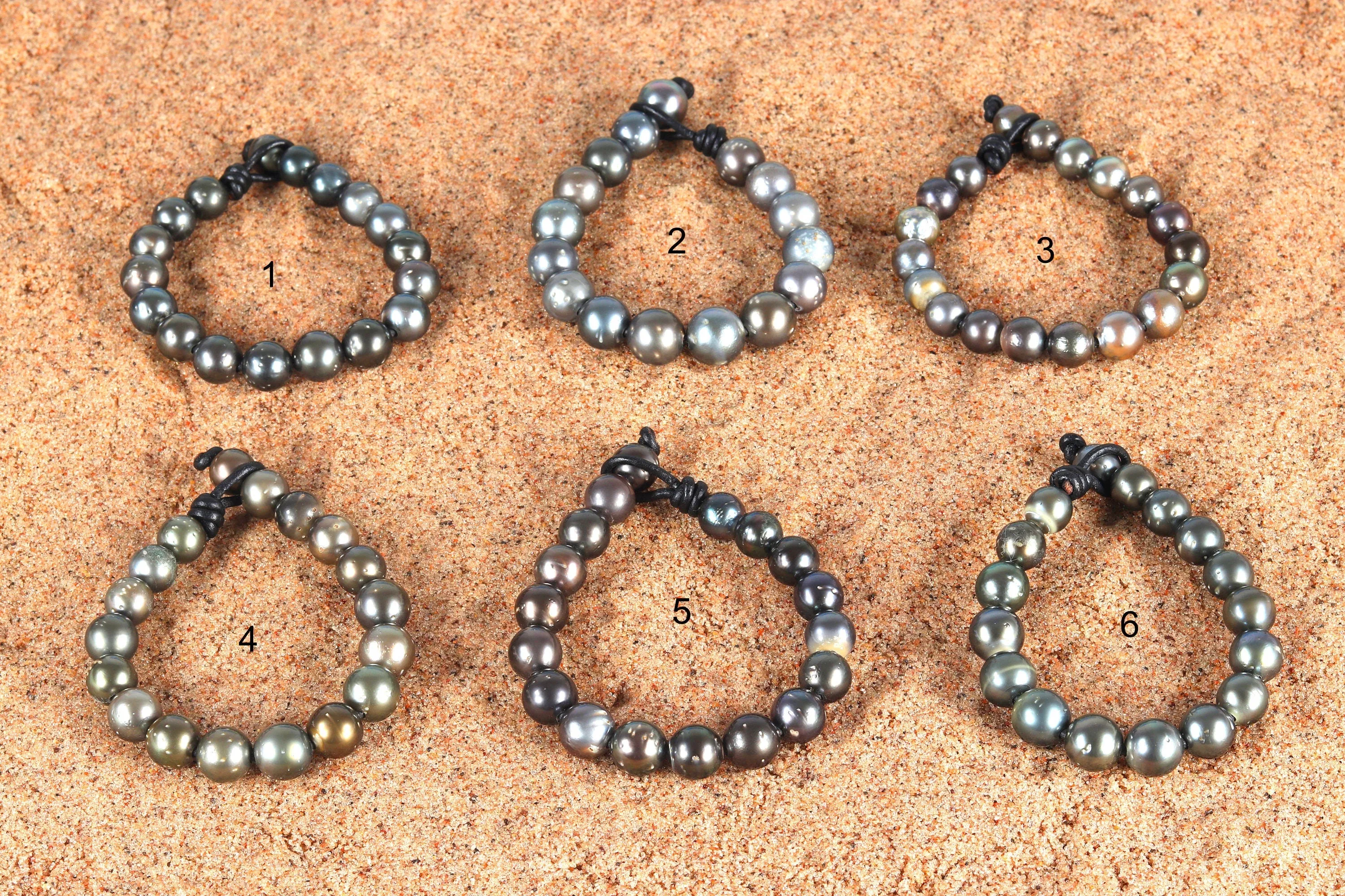 Save 60%! - Tahitian Pearl Bracelets, Tahiti Pearls A  (PB01 No. 1-6)