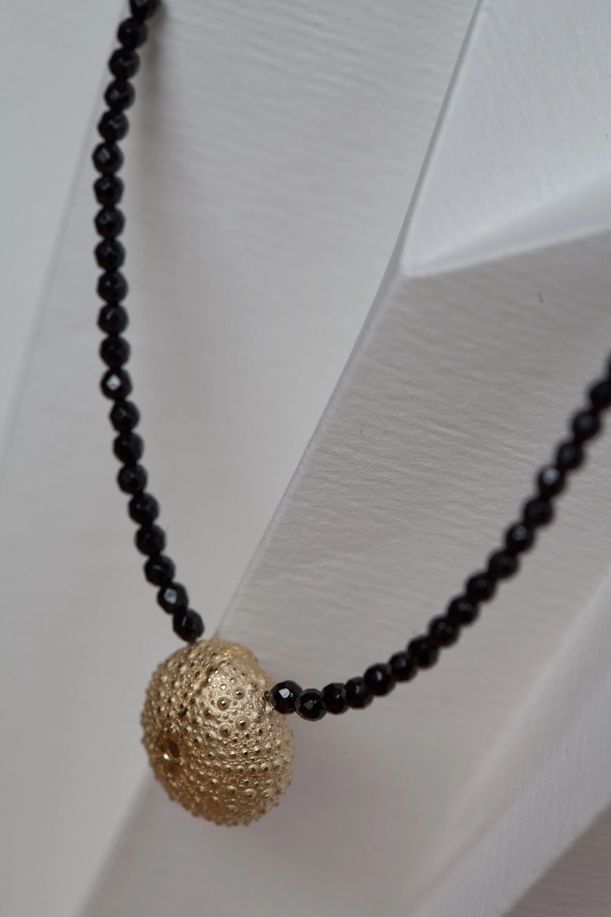 Sea Urchin Necklace with Onyx Stones