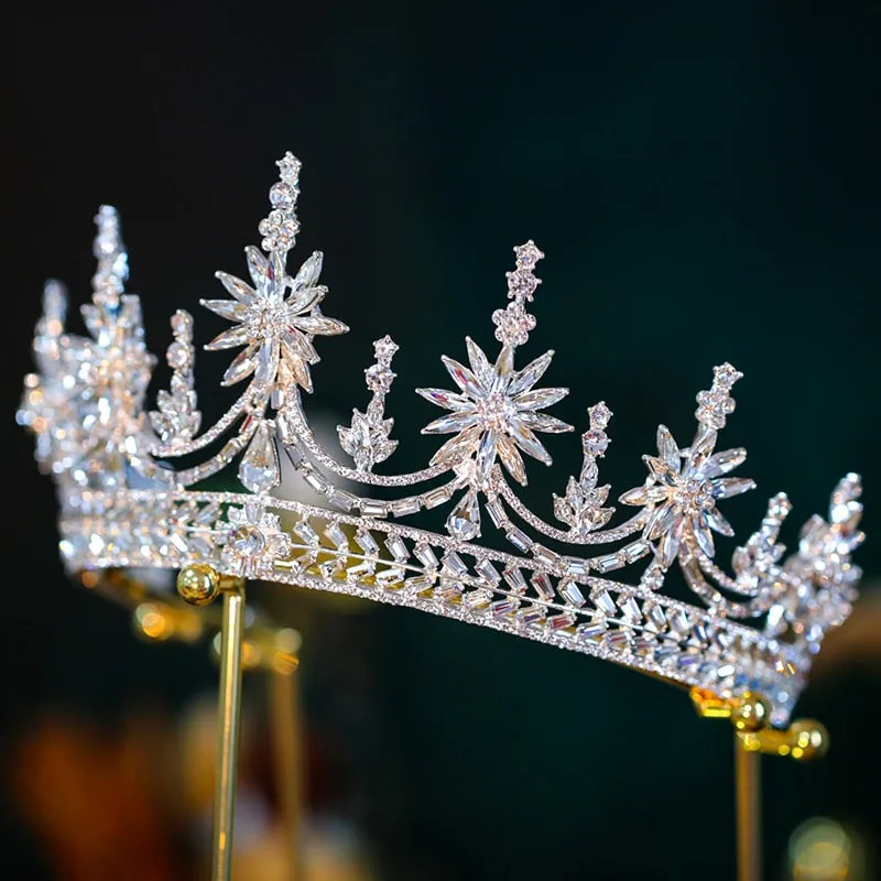 Sheer Class Baroque Luxury Rhinestone Crystal Wedding Crown-Bridal or Quince Tiara