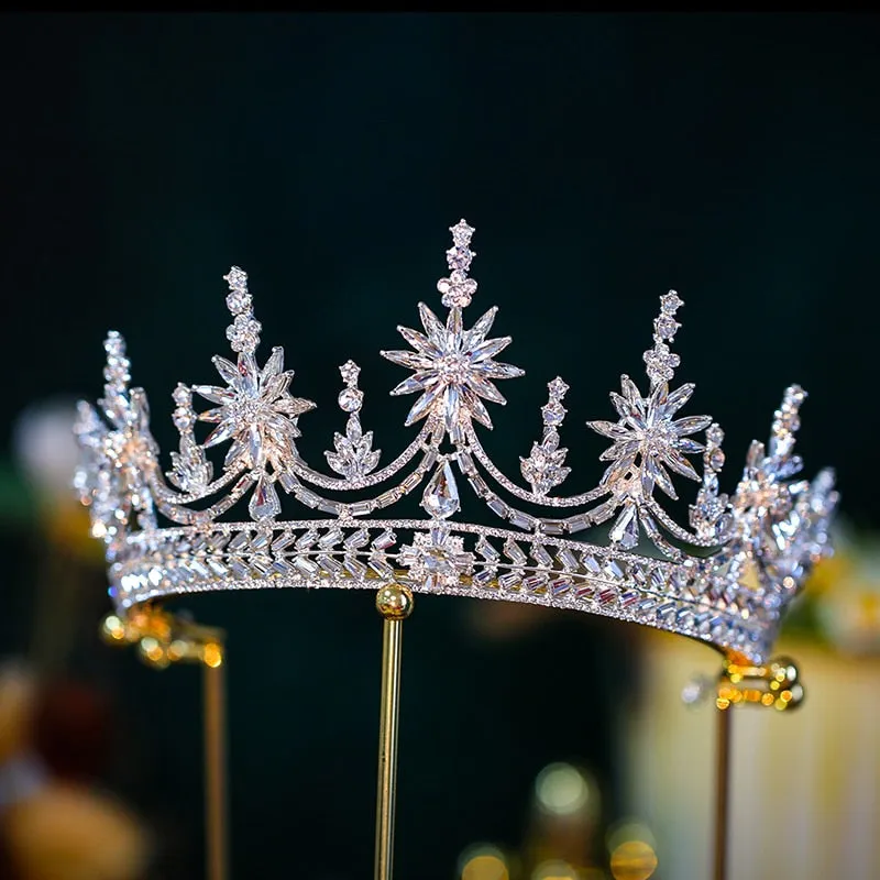 Sheer Class Baroque Luxury Rhinestone Crystal Wedding Crown-Bridal or Quince Tiara