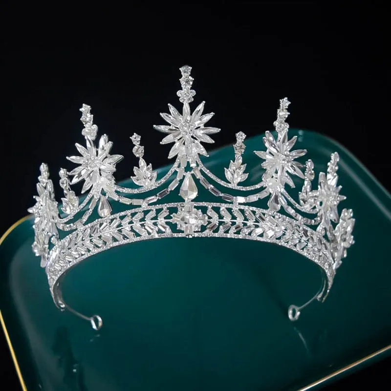 Sheer Class Baroque Luxury Rhinestone Crystal Wedding Crown-Bridal or Quince Tiara