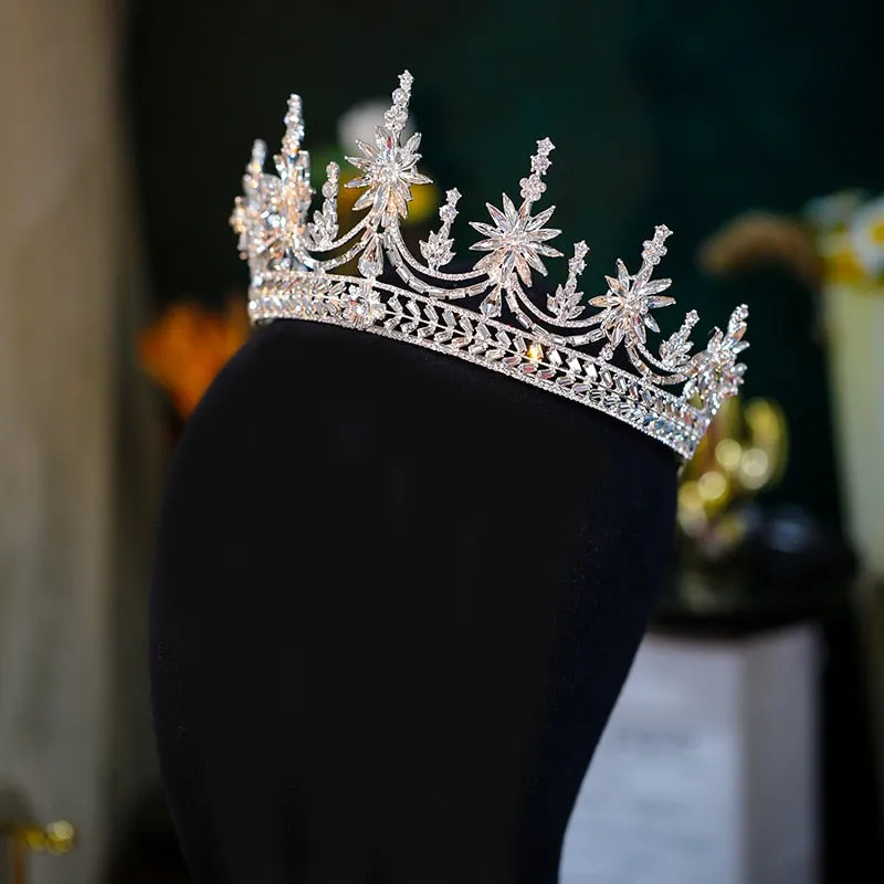 Sheer Class Baroque Luxury Rhinestone Crystal Wedding Crown-Bridal or Quince Tiara