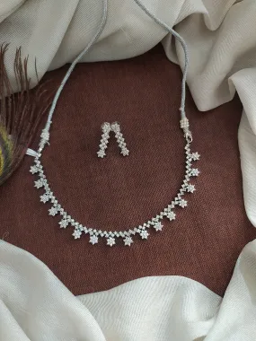 Single Layer Star Design Zircon Necklace Set