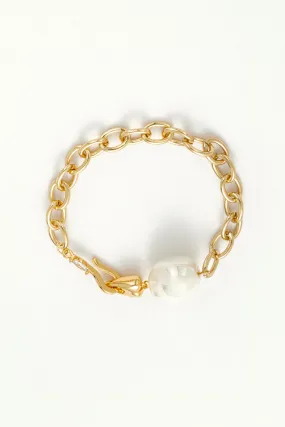 Statement Baroque Pearl Chain Bracelet