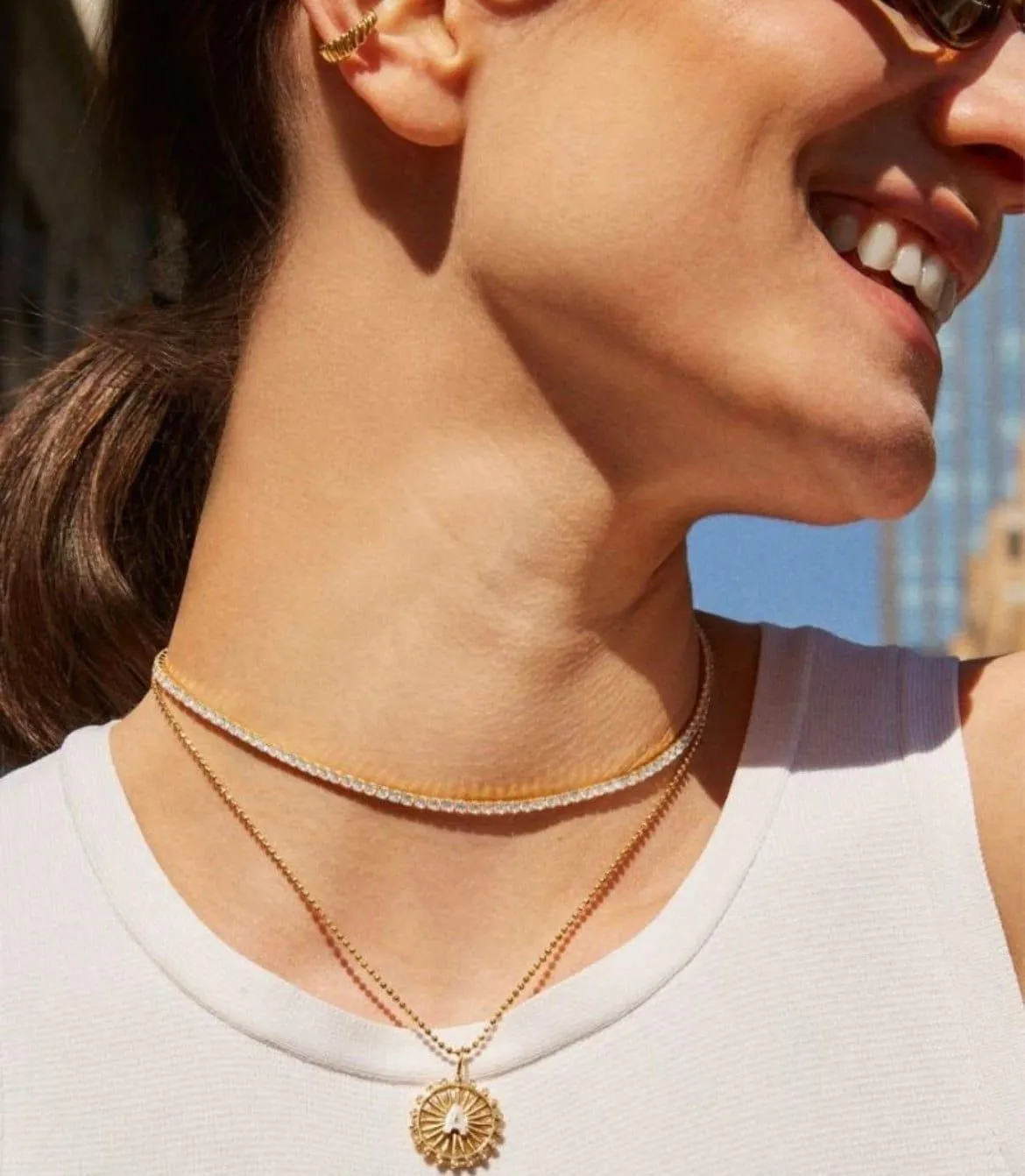 STEPHANIE Personazlied tennis necklace
