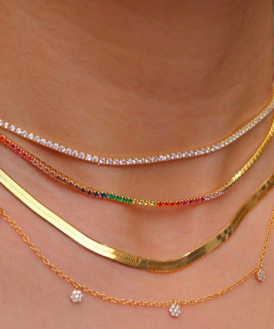 STEPHANIE Personazlied tennis necklace