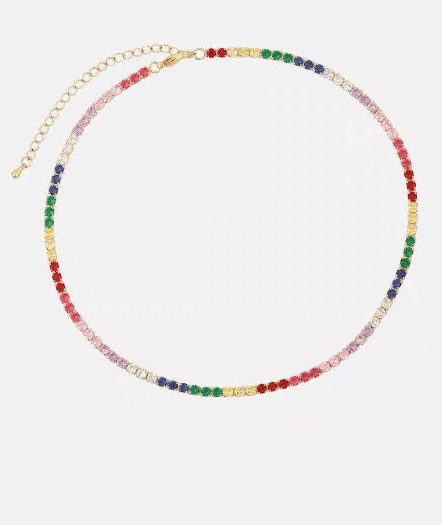 STEPHANIE Personazlied tennis necklace