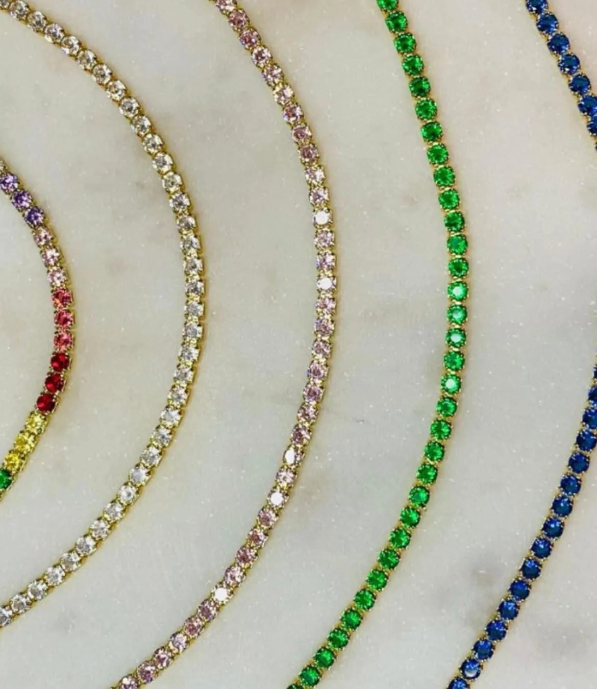 STEPHANIE Personazlied tennis necklace
