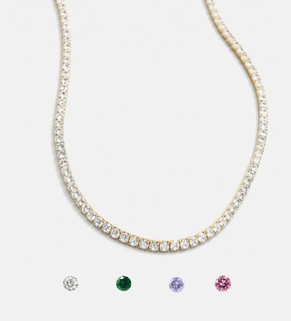 STEPHANIE Personazlied tennis necklace