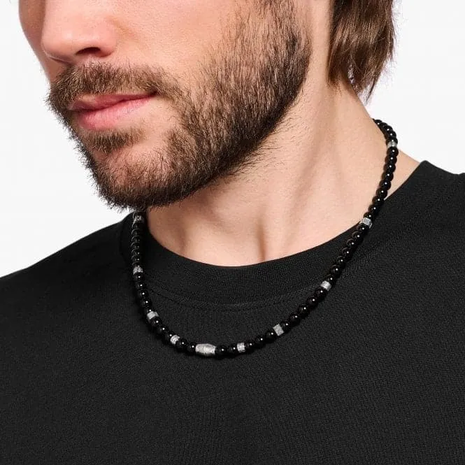 Sterling Silver Black Onyx Necklace KE2180-507-11