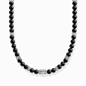 Sterling Silver Black Onyx Necklace KE2180-507-11