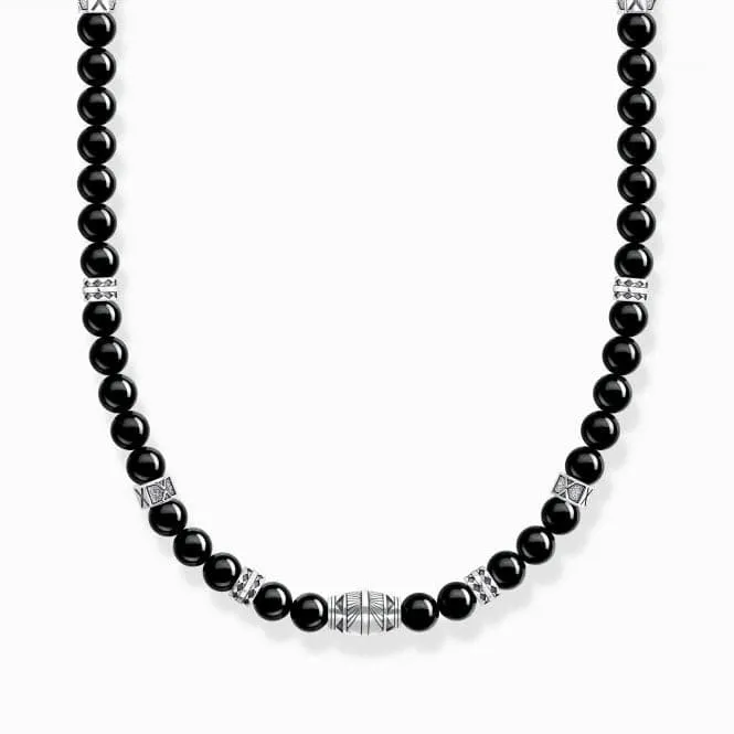 Sterling Silver Black Onyx Necklace KE2180-507-11