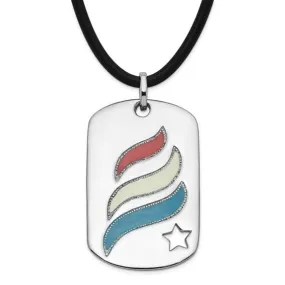 Sterling Silver Embrace Hope Dog Tag Pendant