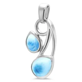 Sterling Silver Larimar 20 inch Necklace