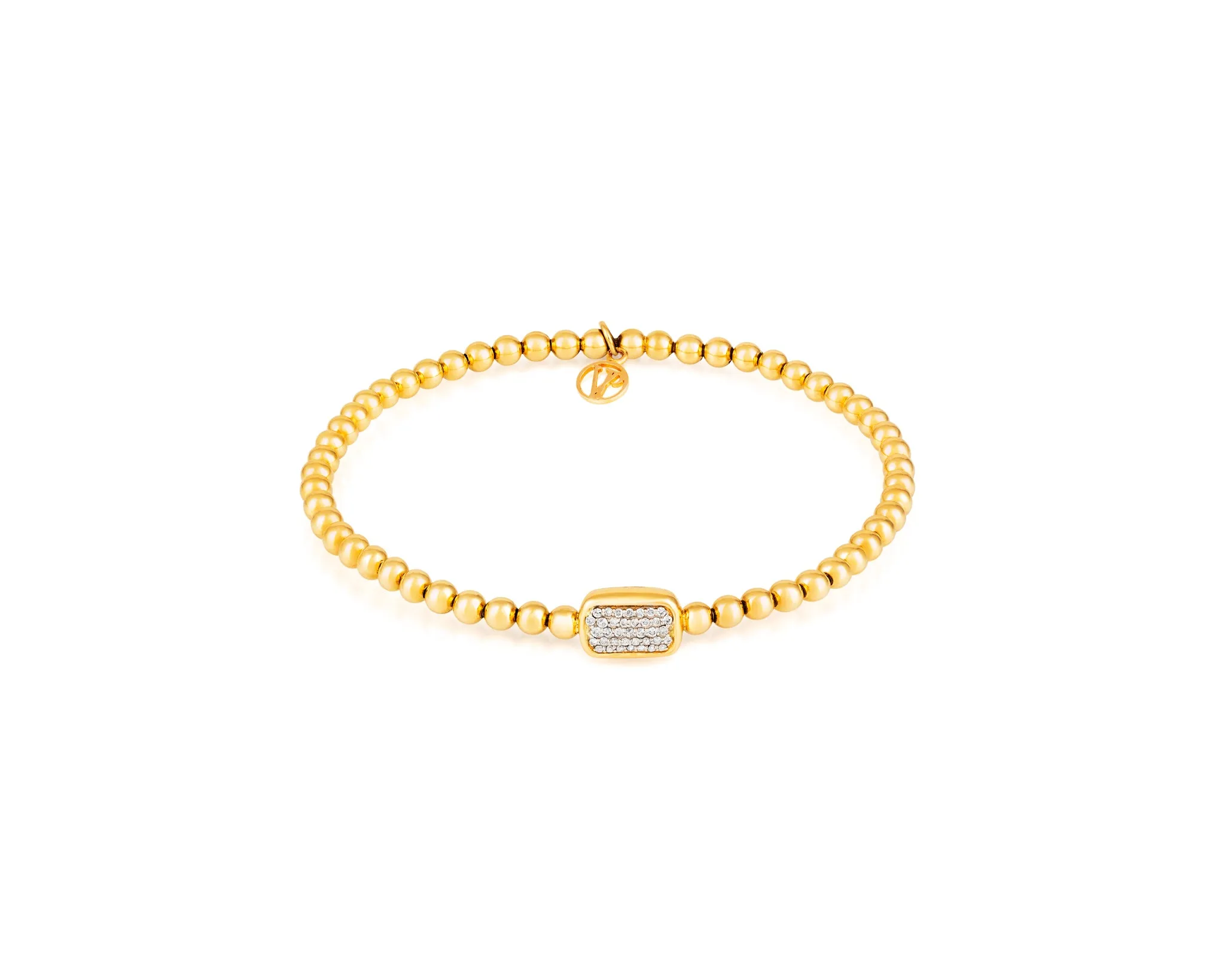 Stirata Diamond Rectangle Gold Bracelet