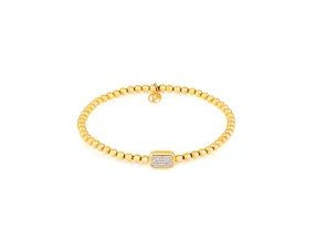 Stirata Diamond Rectangle Gold Bracelet