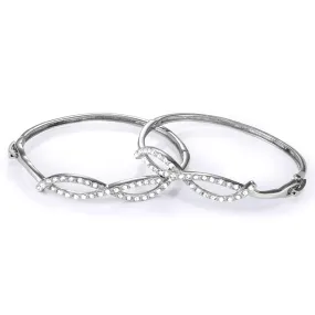 Stylish 8-Shaped Zircon Bracelet for Girls – Simple Stainless Steel Jewelry from Planderful
