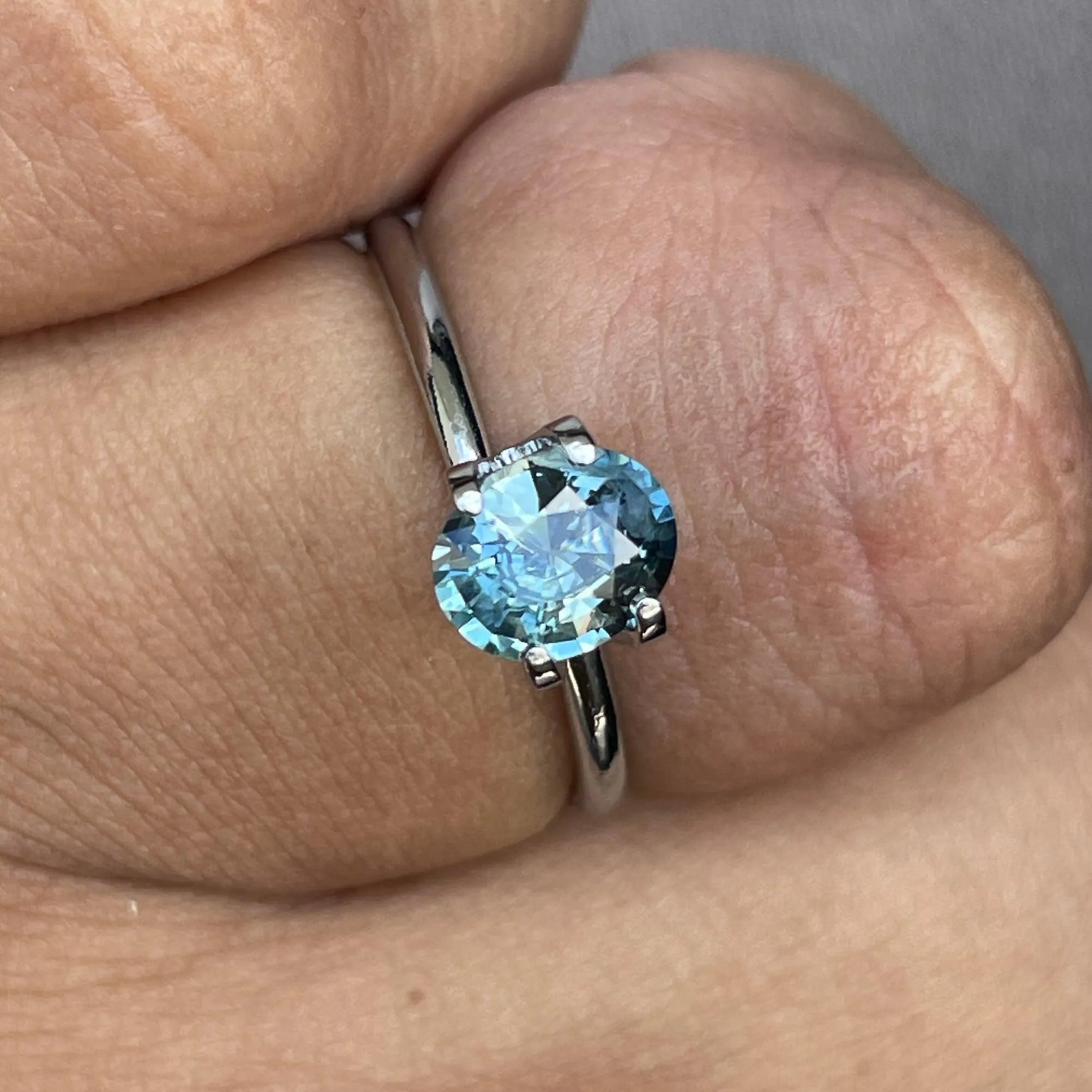 Teal Sapphire 1.15 Ct, Natural Teal Sapphire Ring, Teal Sapphire Engagement Ring, bespoke Ring, For Custom ring Loose gem