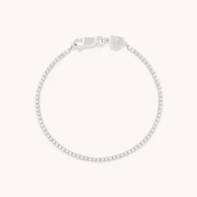 Tennis Chain Bracelet in Silver