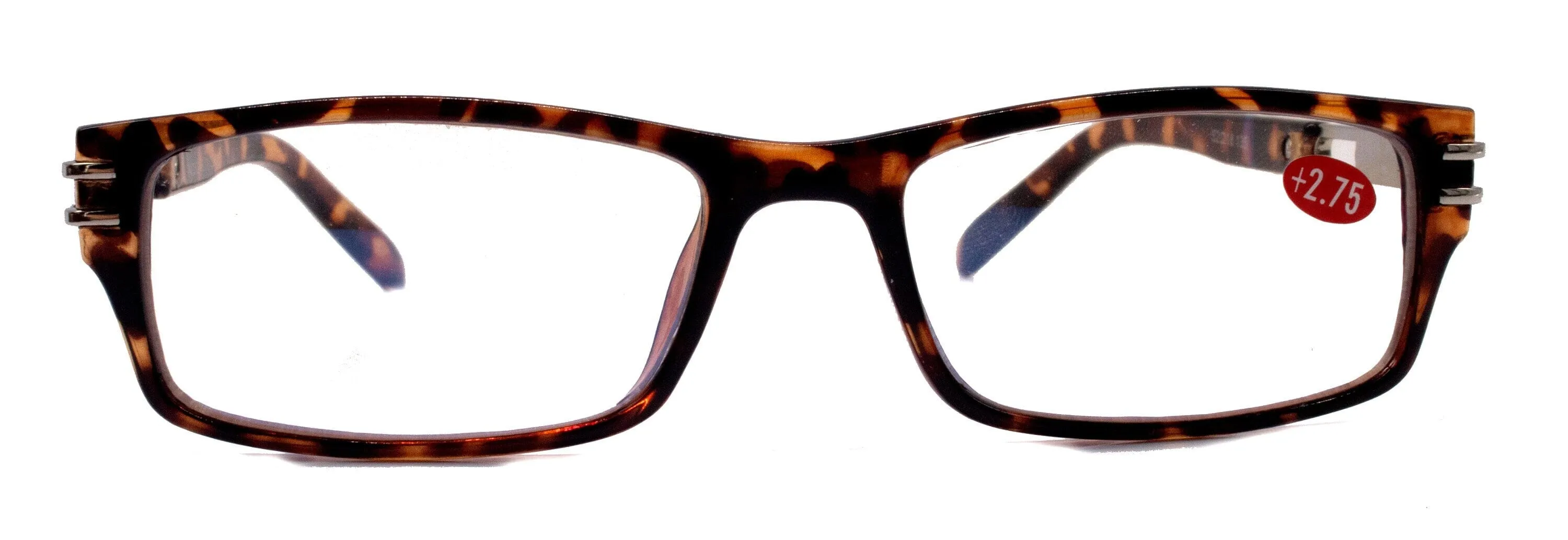 The Hudson, (Premium) Reading Glasses, High End Reading Glass  1.25 to  6 Magnifying (Tortoise Brown) Rectangular Frames. NY Fifth Avenue.
