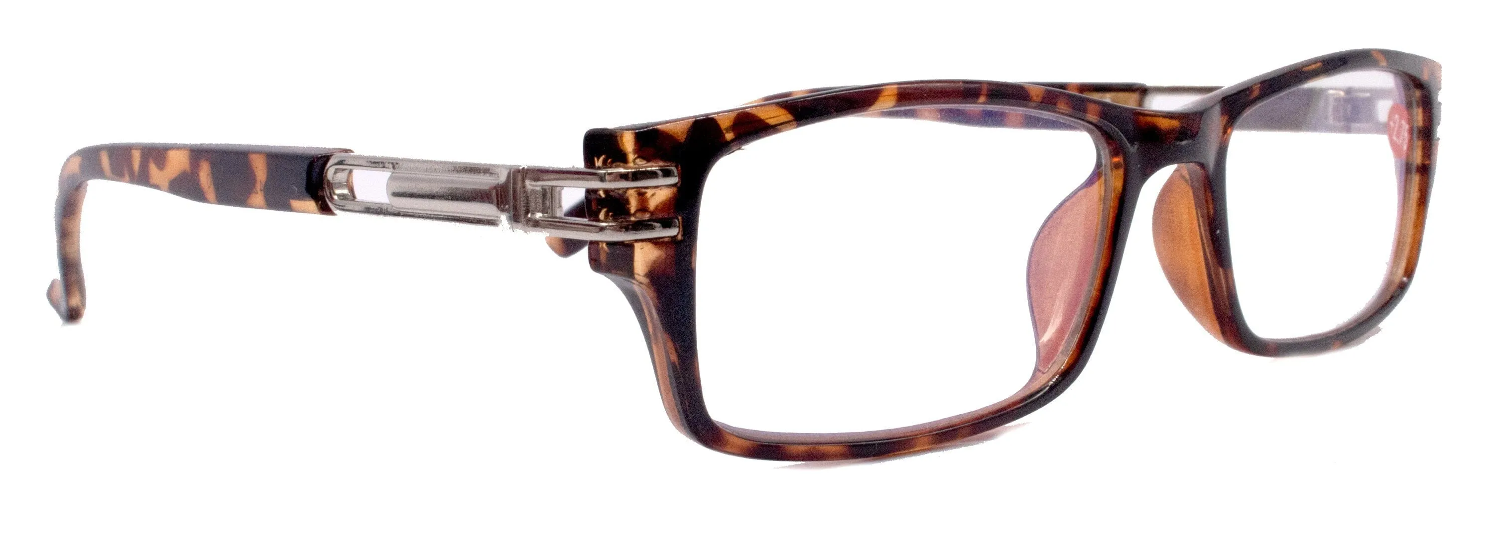 The Hudson, (Premium) Reading Glasses, High End Reading Glass  1.25 to  6 Magnifying (Tortoise Brown) Rectangular Frames. NY Fifth Avenue.