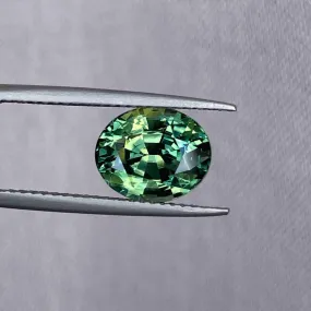 This 4.27 carat Green Sapphire is well cut to bring out the best colour and luster, and has a perfect colour blend.