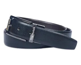 Top Notch Leather Belt for Men Colour - Black / Brown Reversible Italian Belt (SKU TP0023)
